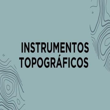 Comprehensive Overview of Topographic Instruments and Their ...