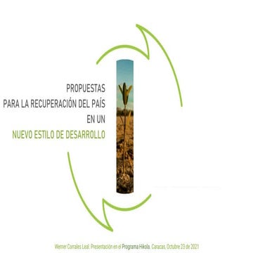 Propuesta para la recuperación de Venezuela en un nuevo estilo de desarrollo