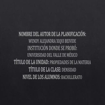 Xiqui Beivide - Densidad (bachillerato)