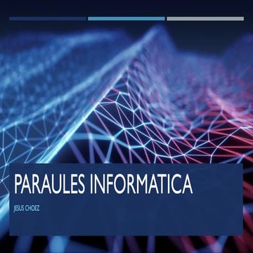 Presentació de paraules d´informatica. 1 | PDF