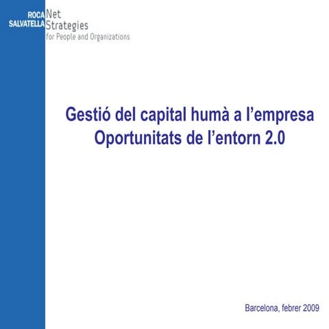Gestió del capital humà a empresa 2.0