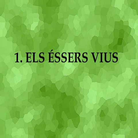 Treballem els éssers vius