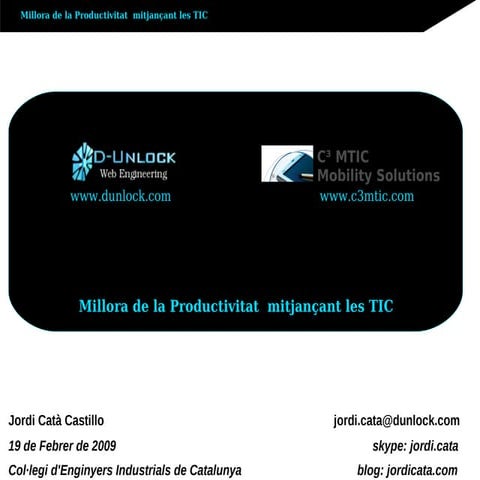 Presentacio Productivitat Tic