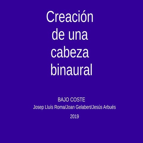 Binarual Head How to make.