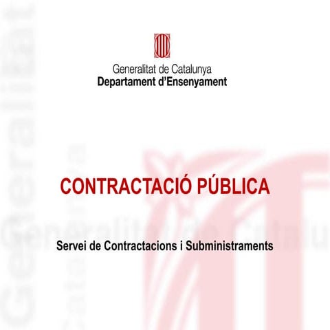 CONTRACTACIÓ PÚBLICA