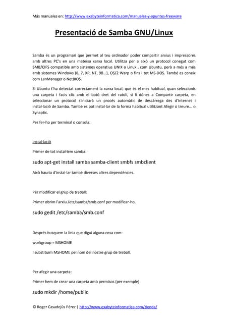 Presentació de Samba