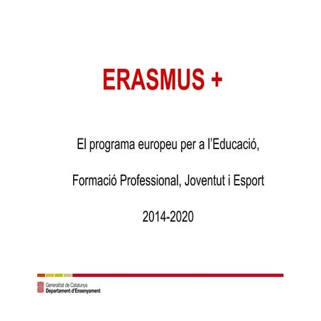 PRESENTACIÓ ERASMUS+ A L'INST. JAUME CALLÍS