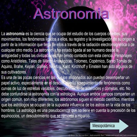 Que es la Astronomia ?