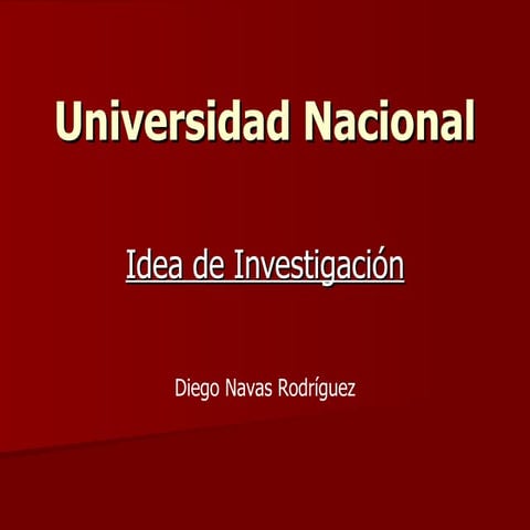 Idea de investigación
