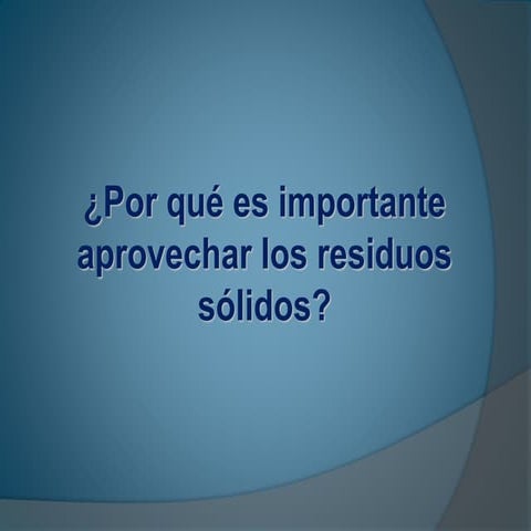 Reciclar: Residuos solidos