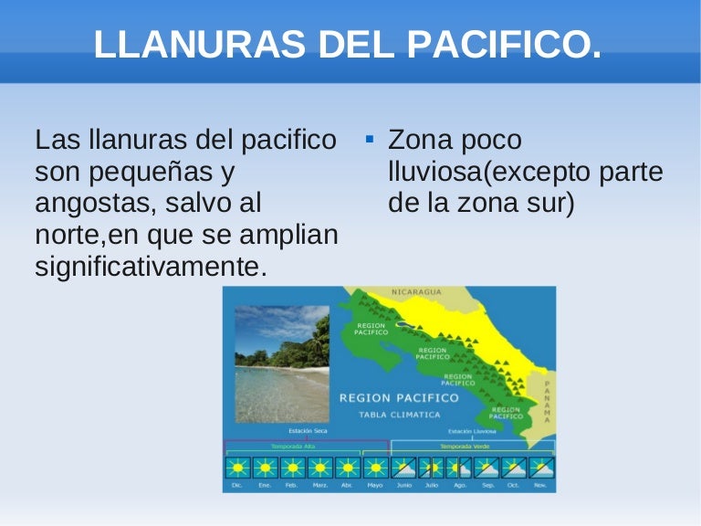 Llanuras del pacifico