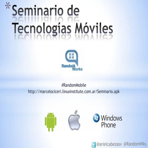 Presentacion Tecnologías Móviles
