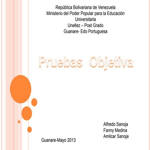 Pruebas Objetivas