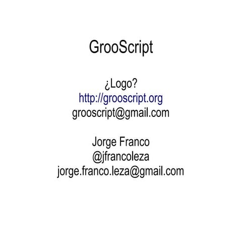 Sobre GrooScript
