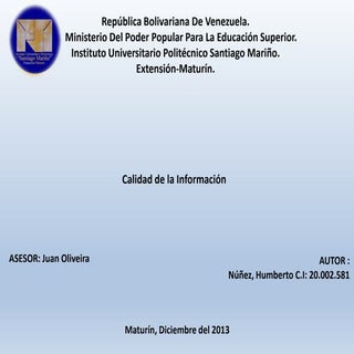 Calidad de la Informacion