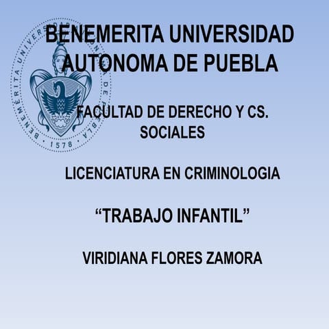 Presentación trabajo infantil