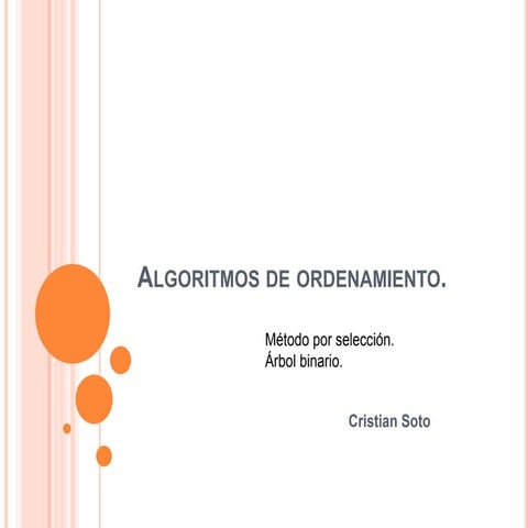 Algoritmos de Ordenamiento