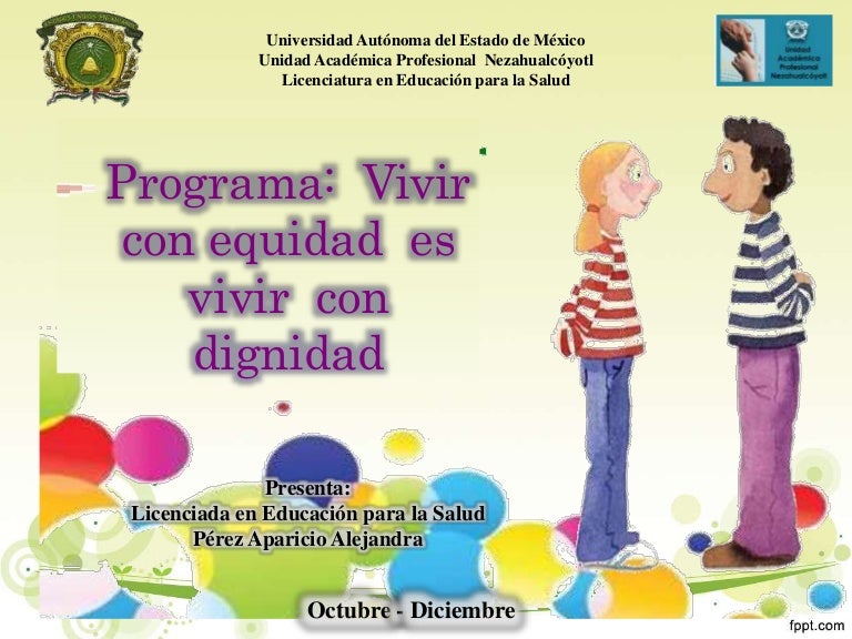 Presentacion. programa. vivir con equidad es