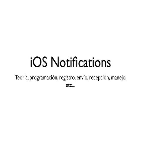 iOS Notifications