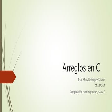 Presentación Arreglos