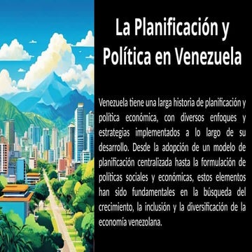 La Planificacion y Politica en Venezuela