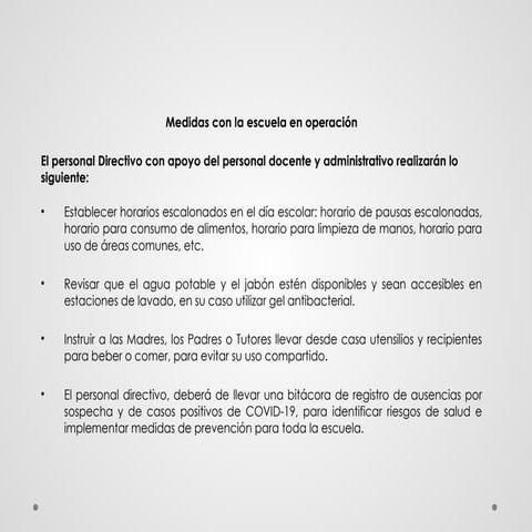 Plan de Medidas de la esuela en operacion civid