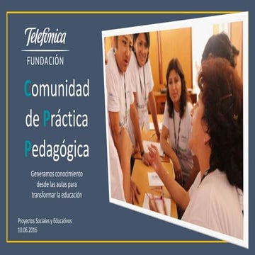 PRESENTACIÓN DE COMUNIDAD DE PRÁCTICA PEDAGÓGICA