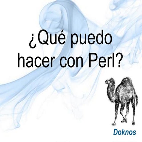 ¿Qué puedo hacer con PERL?