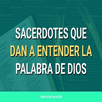 [Presentación] ✝️ Sacerdotes que dan a entender la palabra de Dios | Nehemías 8:1-8