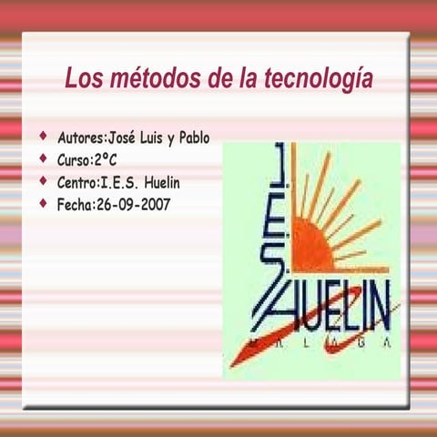 Presentacion tema 1: el proceso tecnológico.