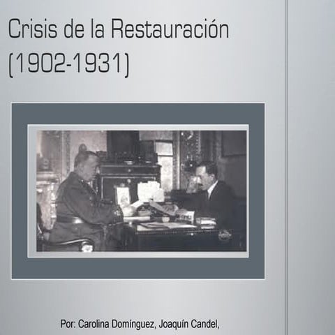 Crisi de la restauració
