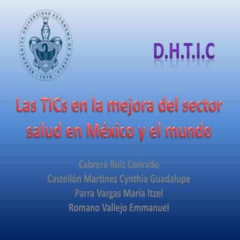 Tic en la mejora del sector salud de Mexico y el mundo