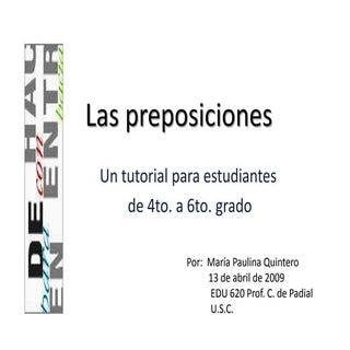 Las preposiciones