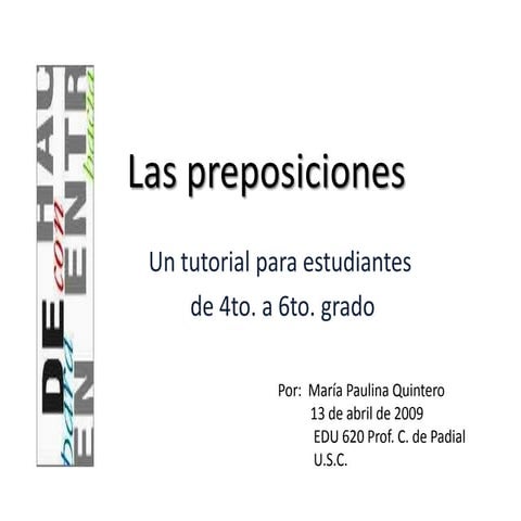 Las preposiciones