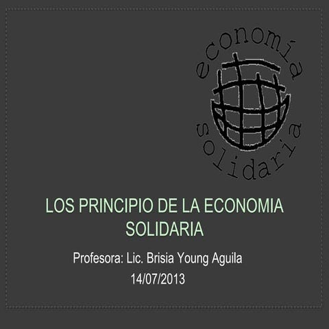 Triptico de economia social y solidaria con sus principios | PDF