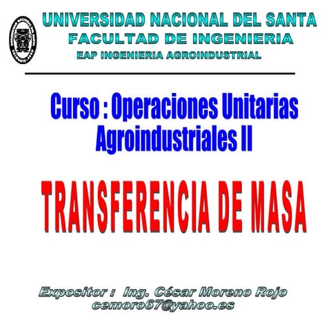 TRANSFERENCIA DE MASA