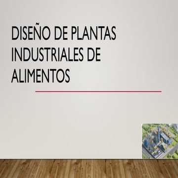 diseño de plantas industriales de alimentos