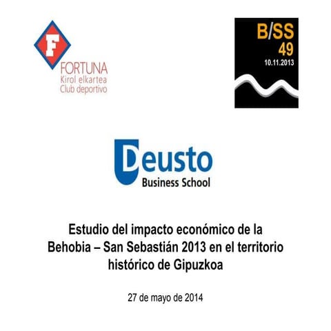 Estudio del impacto económico de la Behobia-San Sebastián 2013 en el territor...