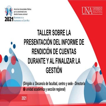 Presentación a decanaturas y direcciones unid acad sobre rendición cuentas ...