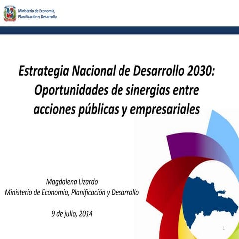 Presentacion Magdalena Lizardo, Ministerio de Economía, Planificación y Desar...