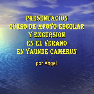 Presentacion  apoyo escolar en yaoundé