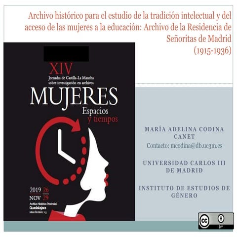 Archivo histórico para el estudio de la tradición intelectual y del acceso de...