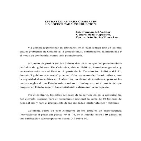 Presentación Auditor General de la República