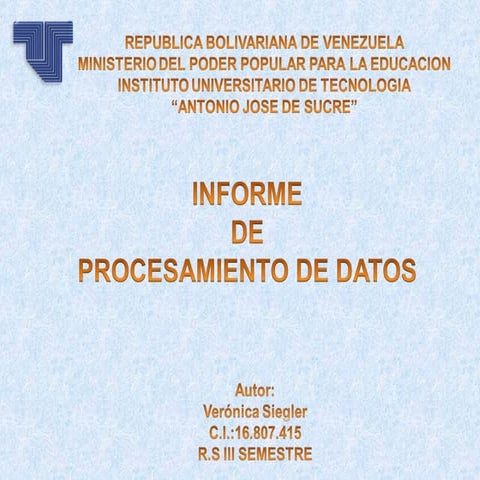 Presentacion base de datos
