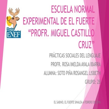 Presentación de prácticas sociales del lenguaje