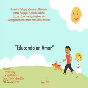 Presentacion calidad y evaluacion educativa