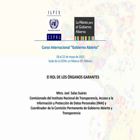 Gobierno abierto: el rol de los órganos garantes