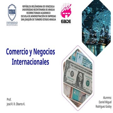 Comercio y negocios internacionales sumativa 2 | PPTX