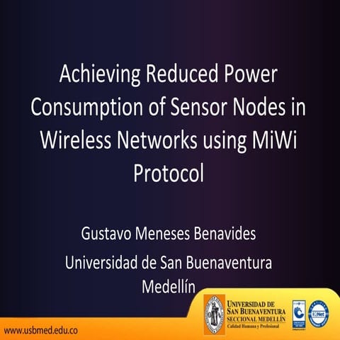 Presentacion WSN MiWi Protocolo Congreso Cita 2015