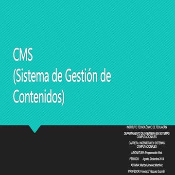 Presentacion cms | PPTX